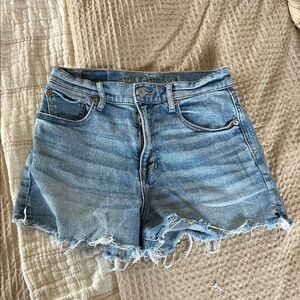 American Eagle Outfitters Women's Distressed Blue Jean Shorts